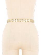 Gold Rhinestone Studded Western Belt Accessory arcadeshops.com