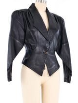 1980s Angular Leather Jacket Jacket arcadeshops.com