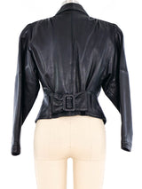 1980s Angular Leather Jacket Jacket arcadeshops.com