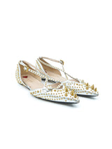 Gucci Unia Studded Metallic D'Orsay Flats, 38 Accessory arcadeshops.com