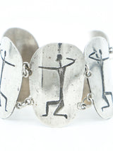 Mid Century Ecuadorian Figure Bracelet Jewelry arcadeshops.com