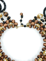 1960s Beaded Plastic Ring Collar Jewelry arcadeshops.com