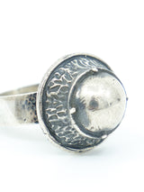 Brutalist Silver Dome Ring Jewelry arcadeshops.com