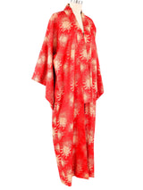 Red Metallic Embroidered Kimono Jacket arcadeshops.com