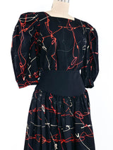 Hand Painted Top and Skirt Ensemble Suit arcadeshops.com