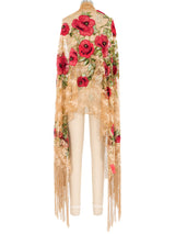 Valentino Pressed Flower Lace Shawl Accessory arcadeshops.com