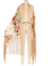 Valentino Pressed Flower Lace Shawl Accessory arcadeshops.com