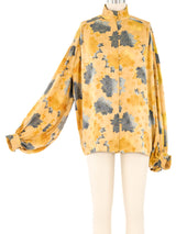 Autumnal Silk Balloon Sleeve Top Top arcadeshops.com