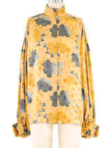 Autumnal Silk Balloon Sleeve Top Top arcadeshops.com