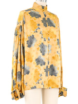 Autumnal Silk Balloon Sleeve Top Top arcadeshops.com
