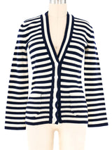 Yves Saint Laurent Striped Cardigan Jacket arcadeshops.com
