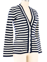 Yves Saint Laurent Striped Cardigan Jacket arcadeshops.com