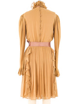 Bill Blass Ruffled Silk Dress Dress arcadeshops.com