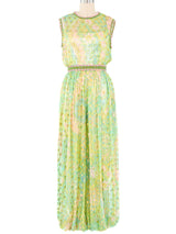 Mollie Parnis Metallic Belted Jumpsuit Jumpsuit arcadeshops.com