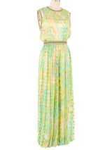 Mollie Parnis Metallic Belted Jumpsuit Jumpsuit arcadeshops.com