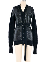 Jean Paul Gaultier Chainmail Panel Cardigan Jacket arcadeshops.com