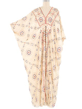 Profils Du Monde Embellished Silk Caftan Dress arcadeshops.com