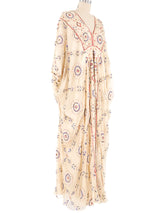 Profils Du Monde Embellished Silk Caftan Dress arcadeshops.com