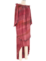 Off The Shoulder Rose Plisse Ensemble Suit arcadeshops.com