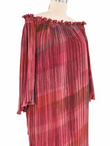 Off The Shoulder Rose Plisse Ensemble Suit arcadeshops.com