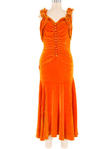 1930s Amber Velvet Dress Dress arcadeshops.com