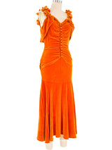 1930s Amber Velvet Dress Dress arcadeshops.com