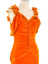 1930s Amber Velvet Dress Dress arcadeshops.com