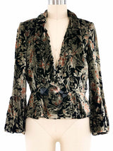 John Galliano Floral Velvet Jacket Jacket arcadeshops.com
