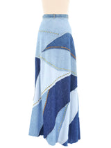Love Melody Studded Denim Maxi Skirt Bottom arcadeshops.com