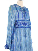 Raksha Block Printed Silk Dress Dress arcadeshops.com