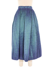 Adolfo Teal Metallic Puff Sleeve Ensemble Suit arcadeshops.com