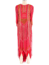 Zandra Rhodes Fully Embellished Silk Gown Dress arcadeshops.com