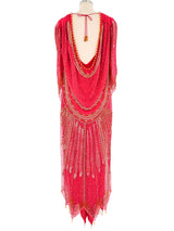 Zandra Rhodes Fully Embellished Silk Gown Dress arcadeshops.com
