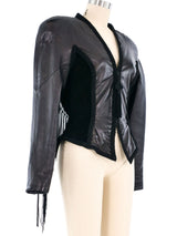 Lillie Rubin Fringed Leather Jacket Jacket arcadeshops.com