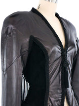 Lillie Rubin Fringed Leather Jacket Jacket arcadeshops.com