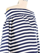 Oscar de la Renta Striped Off The Shoulder Top Top arcadeshops.com