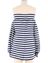 Oscar de la Renta Striped Off The Shoulder Top Top arcadeshops.com
