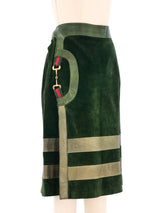 1970s Gucci Suede Skirt Bottom arcadeshops.com