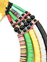 Recycled Plastic Bead Bib Necklace Jewelry arcadeshops.com