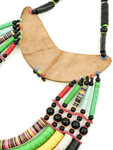 Recycled Plastic Bead Bib Necklace Jewelry arcadeshops.com