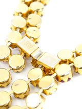 1960s Jewel Toned Crystal Necklace and Earring Set Jewelry arcadeshops.com