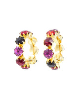 1960s Jewel Toned Crystal Necklace and Earring Set Jewelry arcadeshops.com