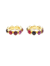 1960s Jewel Toned Crystal Necklace and Earring Set Jewelry arcadeshops.com