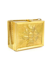 Goldtone Floral Box Bag Accessory arcadeshops.com
