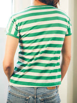 Kelly Green Chevron Striped Tee T-Shirt arcadeshops.com