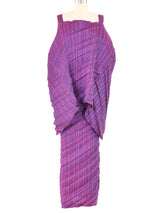 Issey Miyake Iridescent Pleated Architectural Column Dress Dress arcadeshops.com