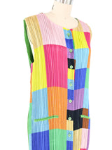 Issey Miyake Multicolor Sleeveless Dress Dress arcadeshops.com