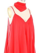 1969 Bill Blass Red Chiffon Dress Dress arcadeshops.com