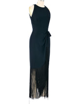 1980s Ann Lawrence Fringe Trim Dress Dress arcadeshops.com