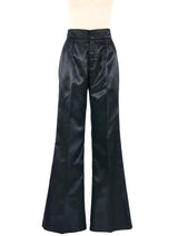 Black Satin Pantsuit Suit arcadeshops.com